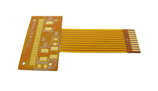 1/2 oz Polyimide Flexible Pcb Fabrication Board Materiale PI Bianco Giallo Soldermask Resistor