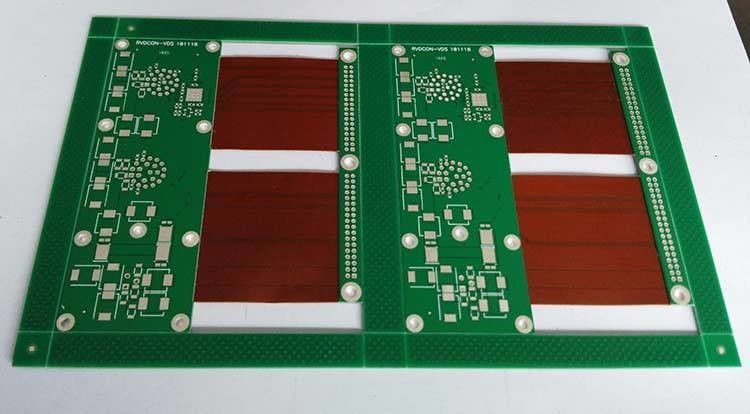 1/2 oz Polyimide Flexible Pcb Fabrication Board Materiale PI Bianco Giallo Soldermask Resistor