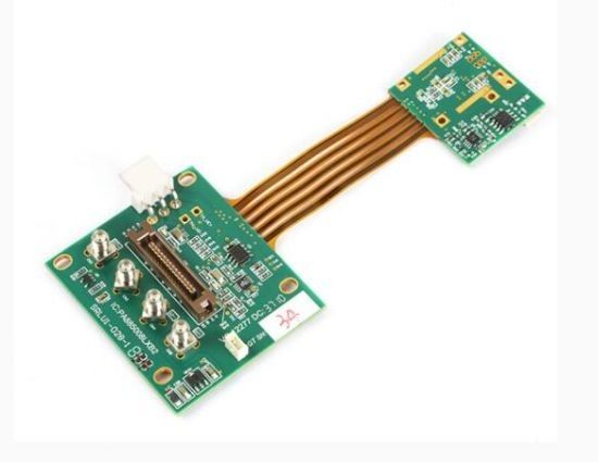 1/2 oz Polyimide Flexible Pcb Fabrication Board Materiale PI Bianco Giallo Soldermask Resistor