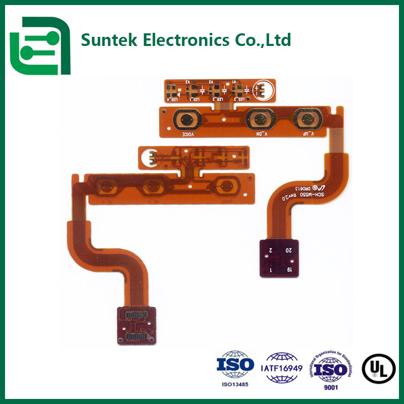 Cina / Cambogia Suntek Custom FPC Circuit Board PCBA flessibile con diametro del foro H /-0.05mm 2mil