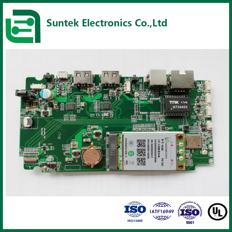 Turnkey PCB Assembly with 1.0mm/1.6mm/2mm/4mm Thickness 0.1mm Hole Min. and 1-Year Warranty