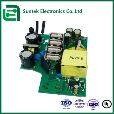 Customized FR4 Turnkey PCB Assembly with Green Solder Mask and 100% Electrical Testing